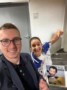 Bild: Christoph Gruber mit der Kabarettistin Christina Kiesler